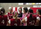 Falcon coach Alliyah Mayhew takes a timeout with her team in the second set against Chatfield.   Photos by Sophie Horgan | Editor