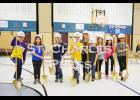  From left to right are students Carson Mitchell, Mya Baker, Greta Braun, Brady Meyers,  Dover-Eyota Elementary Principal Dr. Jeanne Svobodny, students Jacob Dessner, Gracie Heaney, Layken Koehler and Kaya Lovejoy, taking part in the school’s groundbreaking ceremony on Tuesday, March 24th. Photo by St. Charles Press Editor Laura Berndt.