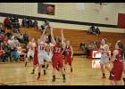 Anna Schoen went up for a layup against the Gilmanton defense.