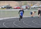 Luke Harding broke out of the blocks to pace the Buffaloes’ boys 4x200 meter relay team.