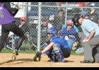 Senior catcher Julia Jehn snagged a low pitch.