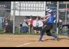 Sophomore Paige Marsh made contact during an at-bat int he fourth inning.