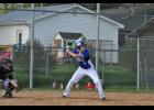 Senior Shaye Seipel eyed an incoming pitch. 