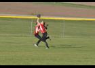 Senior centerfielder Megan McLean made a tough catch for an out.