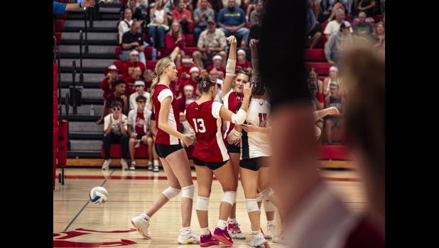 W-K celebrates a Falcon block.