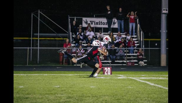 No. 8 Falcon, James Oxendine, takes down a Cardinal.